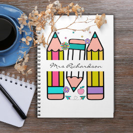 カラフル先生名鉛筆の漫画 ノートブック