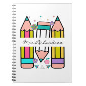 カラフル先生名鉛筆の漫画 ノートブック (正面)