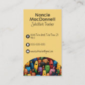 カラフル先生引掛ペンパターン 名刺 (裏面)