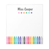 カラフル先生感謝メモ帳 ノートパッド (正面)