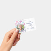 カラフル先生教育スタッフの写真ID バッジ (手持ち)