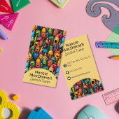 カラフル先生教育漫画ペンパターン 名刺