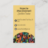 カラフル先生教育漫画ペンパターン 名刺 (裏面)