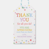 カラフル先生評価メッセージカード ギフトタグ (正面)