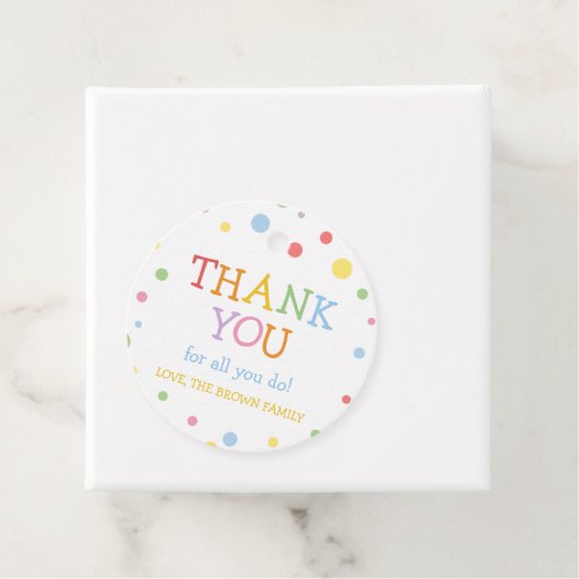 カラフル先生評価ラウンドメッセージカード フェイバータグ (インサイチュ)