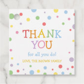 カラフル先生鑑賞スクエアメッセージカード フェイバータグ (正面)