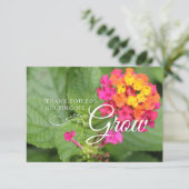 カラフル先生鑑賞フラワーフラット サンキューカード (スタンド正面)