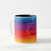 カラフル入りやる気を起こさせる引用文 ツートーンマグカップ (正面左)