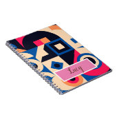 カラフル円の幾何学的パターン ノートブック (右側)