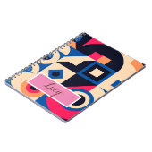 カラフル円の幾何学的パターン ノートブック (左側)