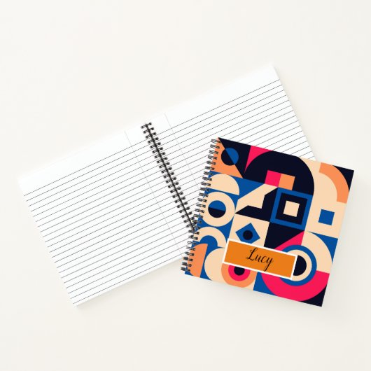 カラフル円の幾何学的パターン ノートブック (内部)