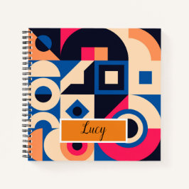 カラフル円の幾何学的パターン ノートブック