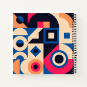 カラフル円の幾何学的パターン ノートブック (裏面)