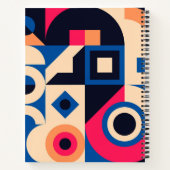 カラフル円の幾何学的パターン ノートブック (裏面)