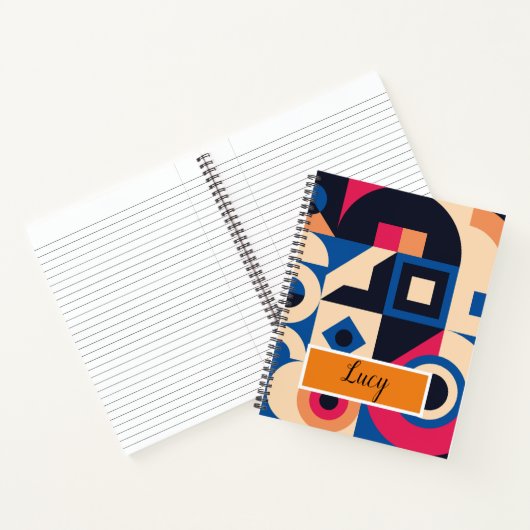 カラフル円の幾何学的パターン ノートブック (内部)