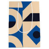 カラフル円の幾何学的パターン ミディアムペーパーバッグ (裏面)