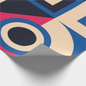 カラフル円の幾何学的パターン ラッピングペーパー (角)