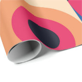 カラフル円の幾何学的パターン ラッピングペーパー (ロールコーナー)