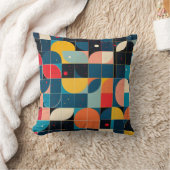 カラフル円の形状の変化のグリッド クッション (ブランケット)