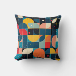 カラフル円の形状の変化のグリッド クッション