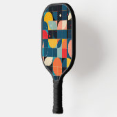 カラフル円の形状の変化のグリッド ピックルボールラケット (左)