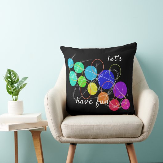 カラフル円 クッション (椅子)