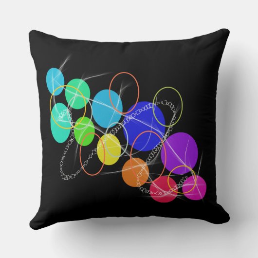 カラフル円 クッション (裏面)