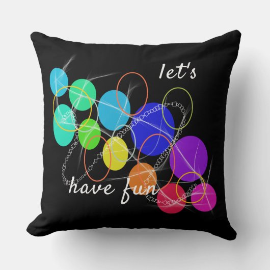 カラフル円 クッション (正面)