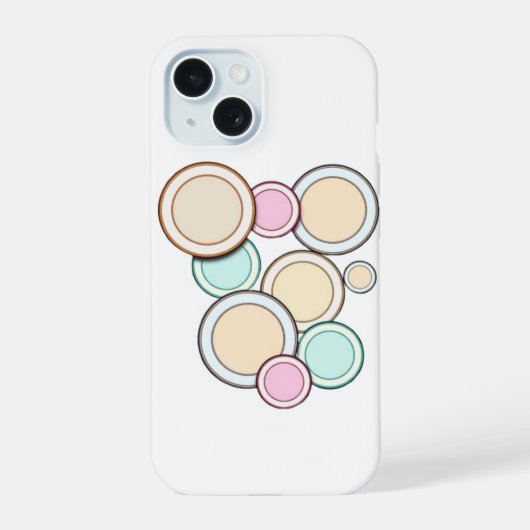 カラフル円 iPhone 15ケース (裏面)