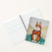 カラフル写真の可愛い茶色のウサギ ノートブック (内部)