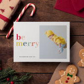 カラフル写真メリーを撮る |ハッピーホリデー ポストカード