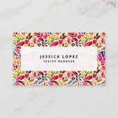 カラフル切り出しフローラプロフェッショナル名刺 名刺 (正面)