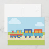 カラフル列車 ポストカード (正面/裏面)