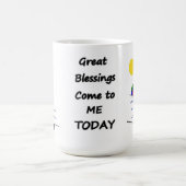 カラフル前向き恵み コーヒーマグカップ (中央)