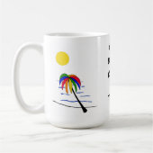 カラフル前向き恵み コーヒーマグカップ (左)