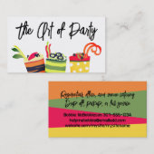 カラフル前菜シェフケータリング名刺… 名刺 (正面/裏面)