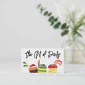 カラフル前菜シェフケータリング名刺… 名刺 (スタンド正面)