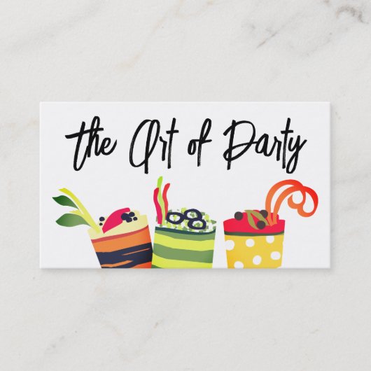 カラフル前菜シェフケータリング名刺… 名刺 (正面)