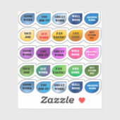 カラフル勇気付けられるシール シール (シート)