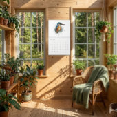 カラフル動物，水色，カスタマイズ可能 カレンダー