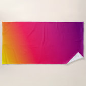 カラフル勾配グラデーションビーチ ビーチタオル (正面)
