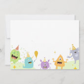 カラフル化おもしろい物パーティー赤ちゃんシャワー 招待状 (裏面)