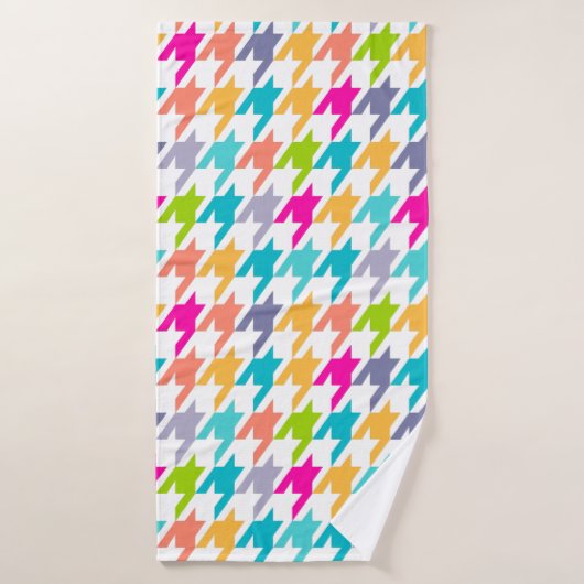 カラフル千鳥格子の型 バスタオルセット (バスタオル)