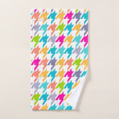 カラフル千鳥格子の型 バスタオルセット (ハンドタオル)