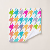 カラフル千鳥格子の型 バスタオルセット (ウォッシュタオル)