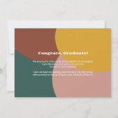 カラフル卒業モダンレトロはっきりした 案内状 (裏面)