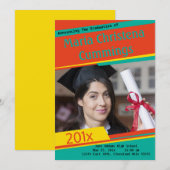 カラフル卒業発表の禁止 案内状 (正面/裏面)