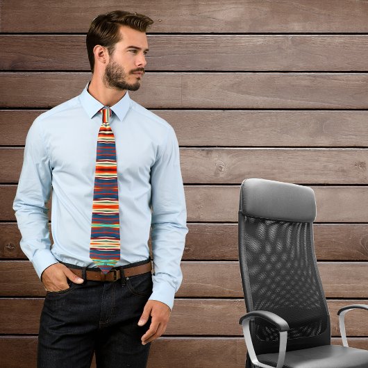 カラフル南西モチーフ抽象芸術コンテンポラリー ネクタイ