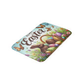 カラフル卵の入ったハッピーイースター バスマット (アングル)