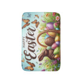 カラフル卵の入ったハッピーイースター バスマット (正面縦)